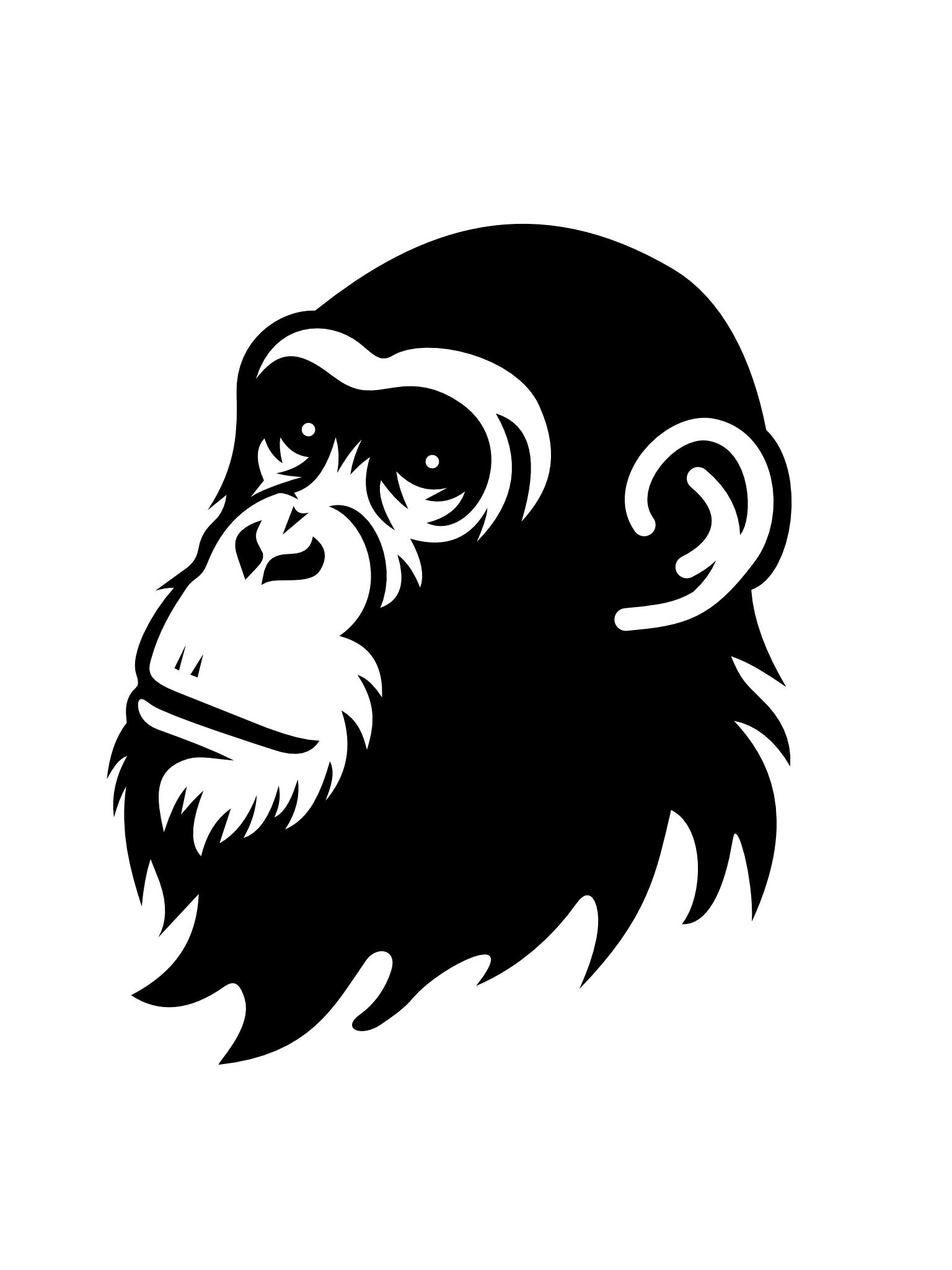 Chimpanzee Clipart, Chimp Vector (svg, Png, Dfx, Pdf, Eps) - Etsy UK