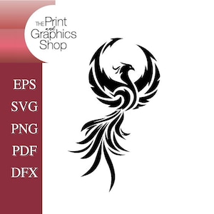 Phoenix SVG, Fabelwesen, Sofort Download, Clipart, digitaler Download, SVG, Cricut Cut Datei, Phoenix ClipArt, Mythologische SVG