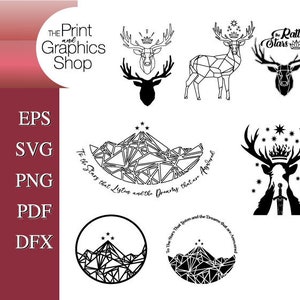 ACOTAR SVG, Rattle The Stars svg, To The Stars Who, Throne Of Glass svg, png, Terrasen Stag, Night Court, Velaris, Bookish, Winter Stag svg