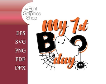 My First Boo Day SVG: Halloween Clipart (Digital Download),  Baby SVG, Halloween Ghost SVG, Baby’s First Halloween