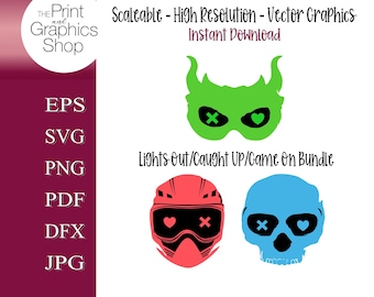 Lights Out SVG, Caught Up Mask SVG, Game On Series PNG, Dark Romance, BookTok Design, Skull Helmet, Cricut File, Sublimation Download