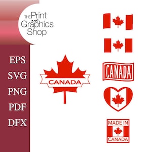 Canada Flag SVG, Made In Canada svg, Digital Download, Instant Download, Cut File, Canadian Flag ClipArt, Canada SVG,  Canadian Maple Leaf