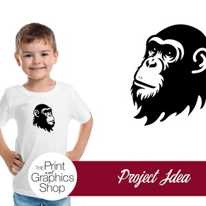 Chimpanzee SVG, Chimpanzee Clipart, Chimp Cut File, Chimpanzee, Instant ...