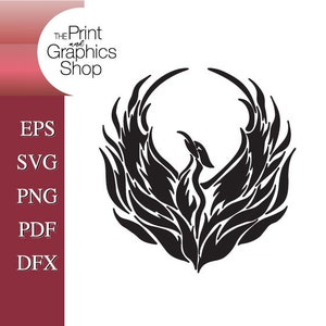 Phoenix SVG, créature mythique, téléchargement immédiat, Clipart, téléchargement numérique, SVG, fichier de coupe Cricut, Phoenix ClipArt, SVG mythologique