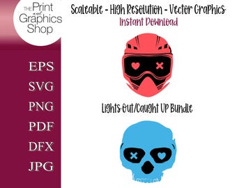 Lights Out Book - Caught Up Masks, Skull Helmet SVG PNG (Digital Download), BookTok, Sublimation File