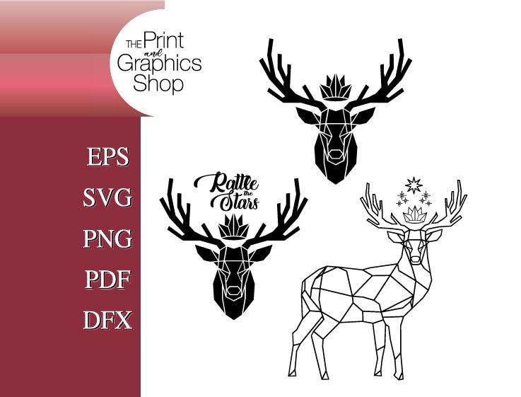 Throne Of Glass Winter Stag, Rattle The Stars, Clipart, Fan Girl Art, Winter Stag, Bookish, Throne Of Glass SVG, Stag Of Terassen, TOG, PNG