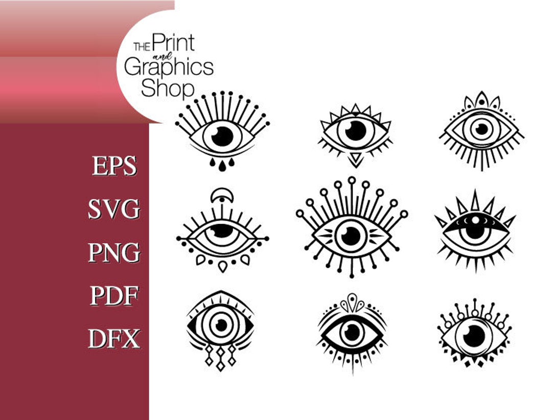 Evil Eye, Mystical Eyes, Protection Eye, Evil Seeing Eye, SVG, Turkish