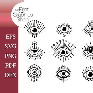 Böses Auge, Mystische Augen, Schutzauge, Böses sehendes Auge, SVG, Türkisches Auge, Pagan SVG, Mystisch Svg, Cut File, Clipart, Wicca svg, svg, png