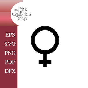 Female Gender  Symbol, SVG, Gender Clipart, Gender Vector, Digital Download, Instant Download, Female Gender Cut File, Gender svg, Female