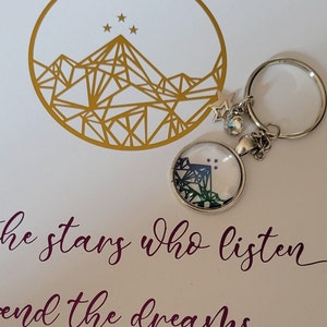 Acotar Keychain, The Night Court, Bookish, Fangirl, Book Merch, Velaris, ACOTAR Merchandise, Gift, ACOTAR,  Keyring, Keychain