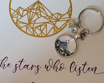 Acotar Keychain, The Night Court, Bookish, Fangirl, Book Merch, Velaris, ACOTAR Merchandise, Gift, ACOTAR,  Keyring, Keychain