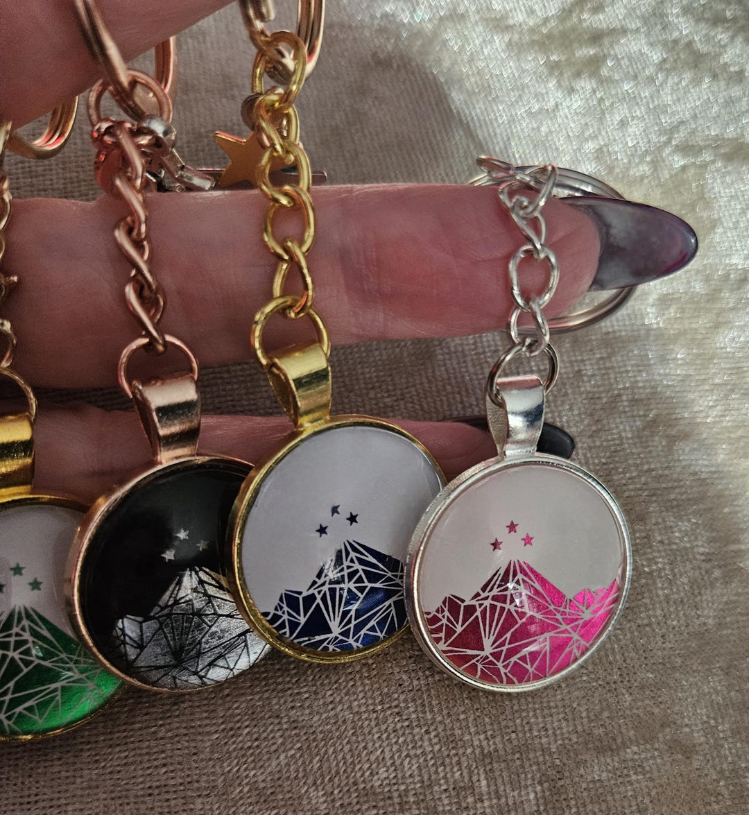 Night Court Keychain, ACOTAR Inspired, Mountain & Stars Charm - Etsy