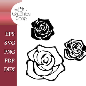 Roses SVG, EPS, Clipart, Rose svg, Vector, Digital Download, Instant Download, Cut File, Roses PNG, Flowers Clipart, Flower svg, png, dfx