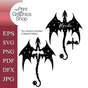 Vierter Flügel SVG, Fliegen oder sterben, Drachen SVG, Vierter Flügel PNG, Clipart, Schnittdatei, Buchkunst, Vierter Flügel svg, Basgiath War College, Drache