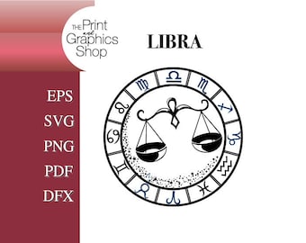 Libra SVG, Vector, Digital Download, Zodiac SVG, Cut File, Astrological Sign, Zodiac Sign, Zodiac, png, dfx, eps, pdf, Zodiac Clipart