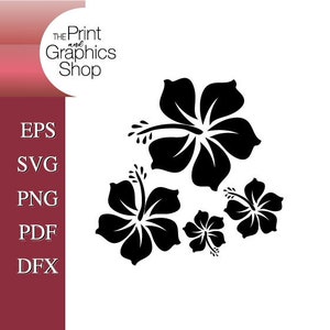 Hibiscus, SVG, EPS, Clipart, Hibiscus, Digital Download, Instant Download, Cut File, Flowers, Floral Graphics, Flower svg, Flower Clipart