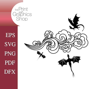 Vierter Flügel SVG, Drache SVG, vierter Flügel PNG, Clipart, Schnittdatei, Buchkunst, vierter Flügel, Basgiath War College, Drachen, Bücherwurm, 4