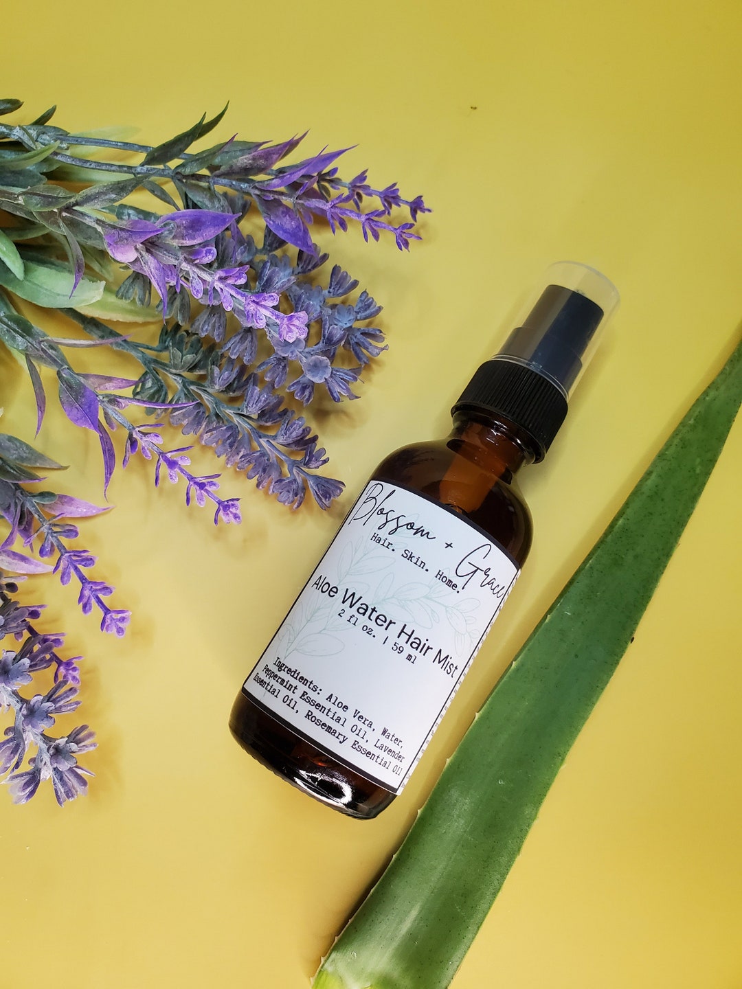 Aloe Vera Hair Mist Peppermint Mist Hair Refresher Etsy