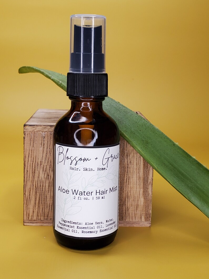 Aloe Vera Hair Mist Peppermint Mist Hair Refresher Etsy