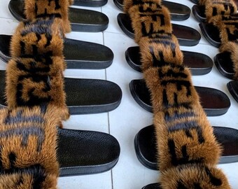 fuzzy gucci slides