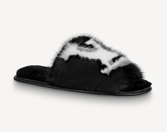 louis vuitton fluffy slippers