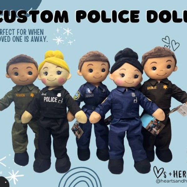 Custom Police Doll/ Sheriff Doll/ Police Gift/Mommy Sheriff Doll/Daddy Sheriff Doll/ Police Officer Keepsake Doll/Custom handmade doll/