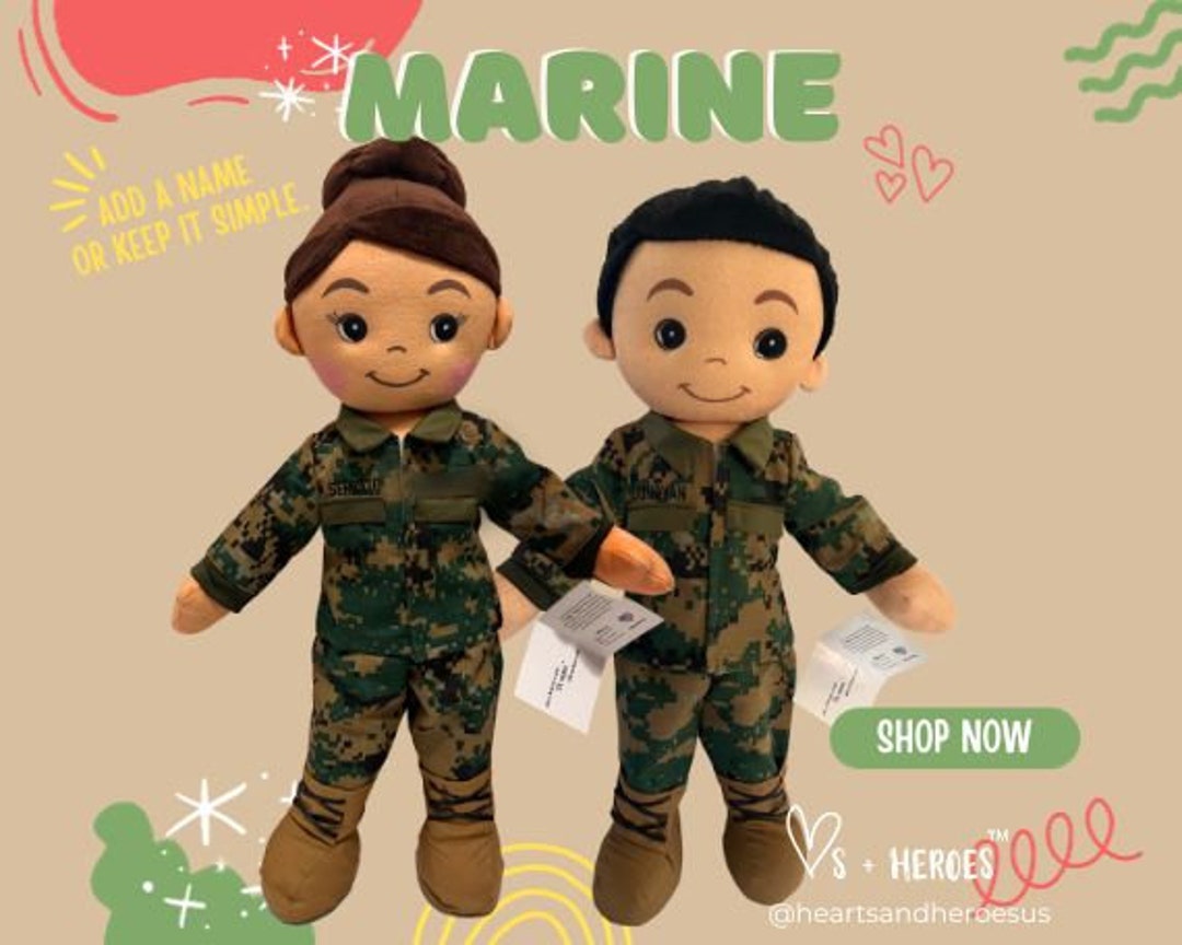 Marine Doll/marine Corps / Custom Handmade Doll/military Doll/ Deployment Doll/military