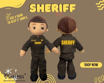 Sheriff Doll/ Daddy Doll/ Mommy Doll/ Police Doll/ Custom handmade doll/boy doll/handmade doll/lookalike doll/nursery decor