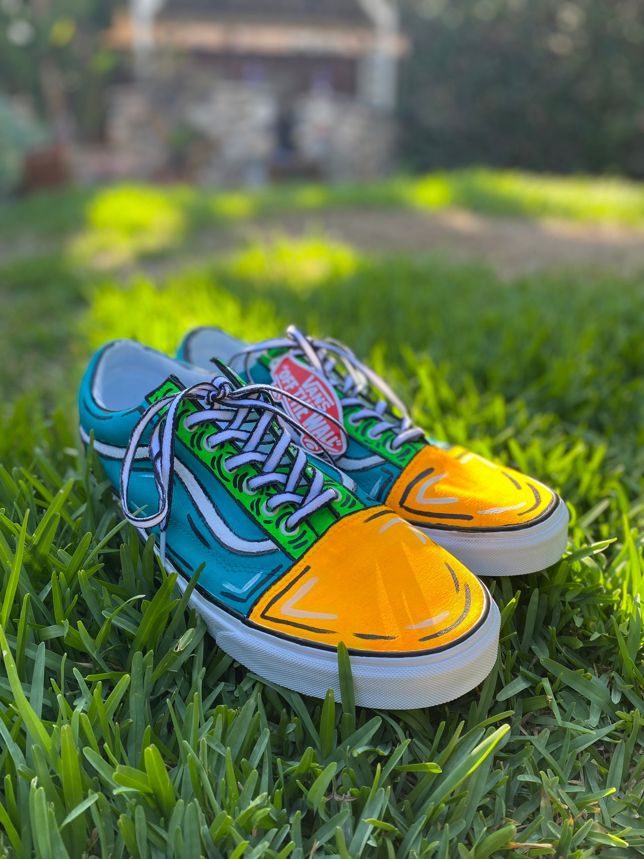 Classic Custom Cartoon Painted Vans - Etsy Singapore