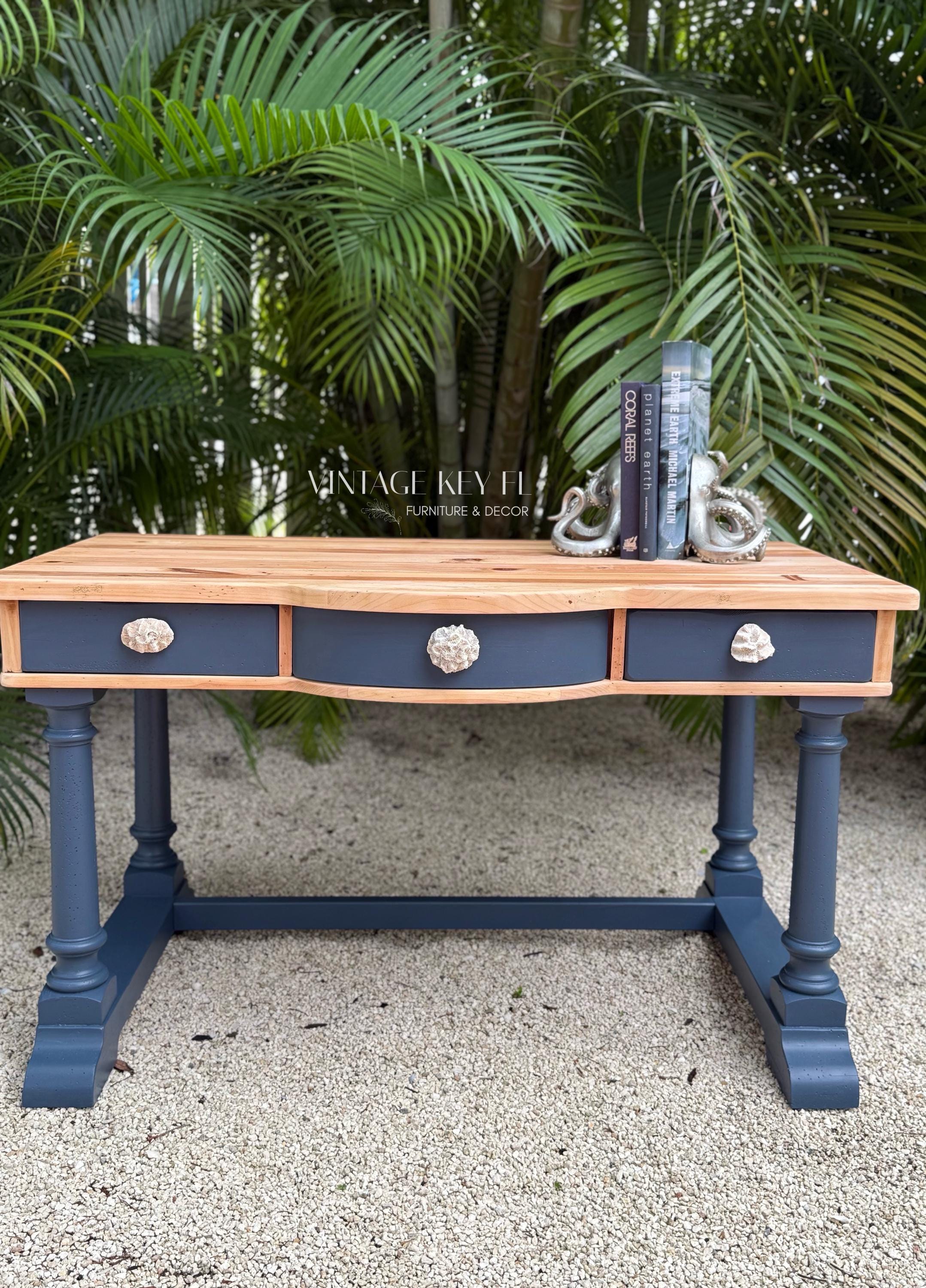 Vintage Pine Desk - Etsy