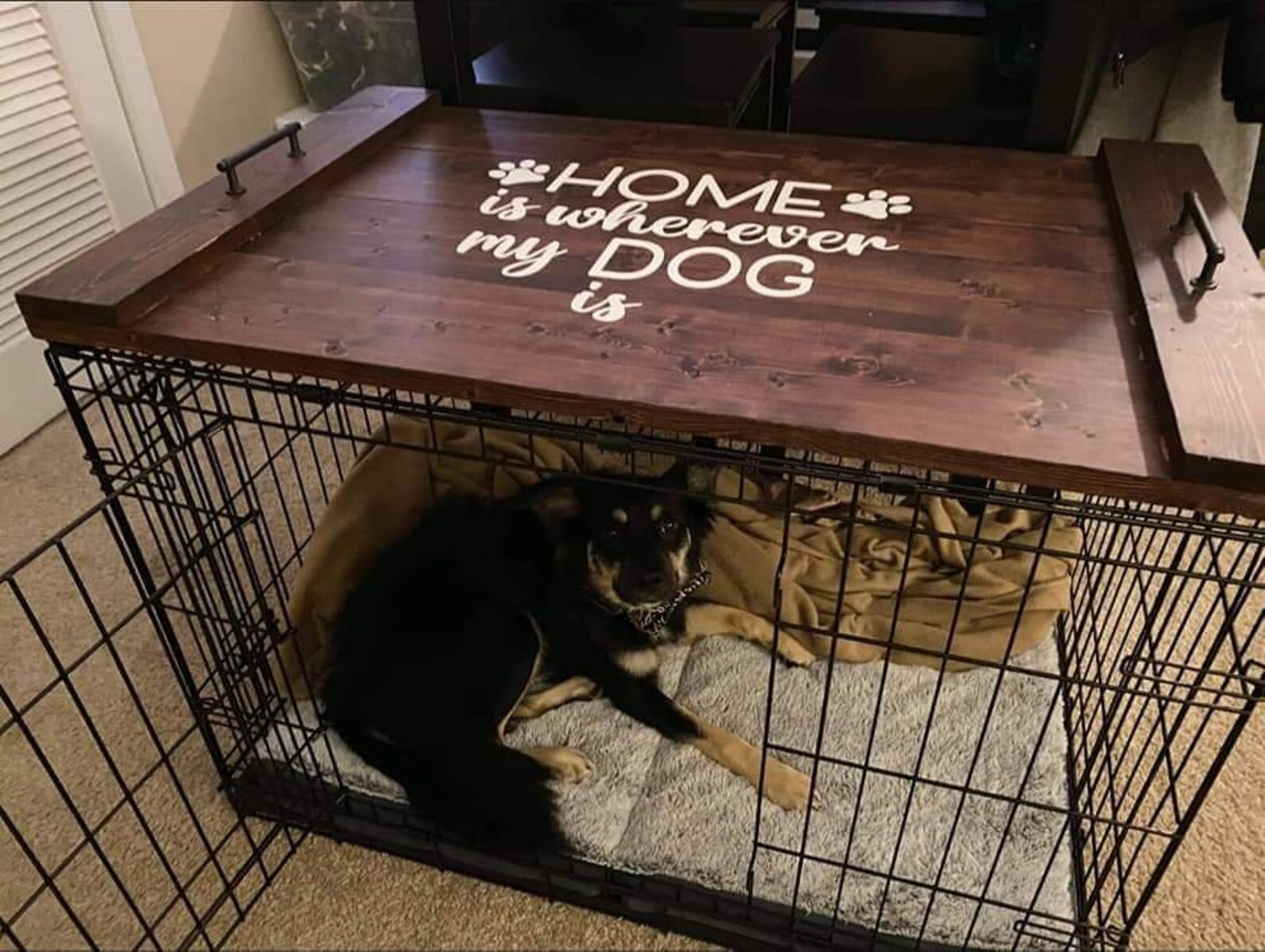 Kennel Cover Dog Kennel Wood Table Top Dog Kennel Cover Etsy