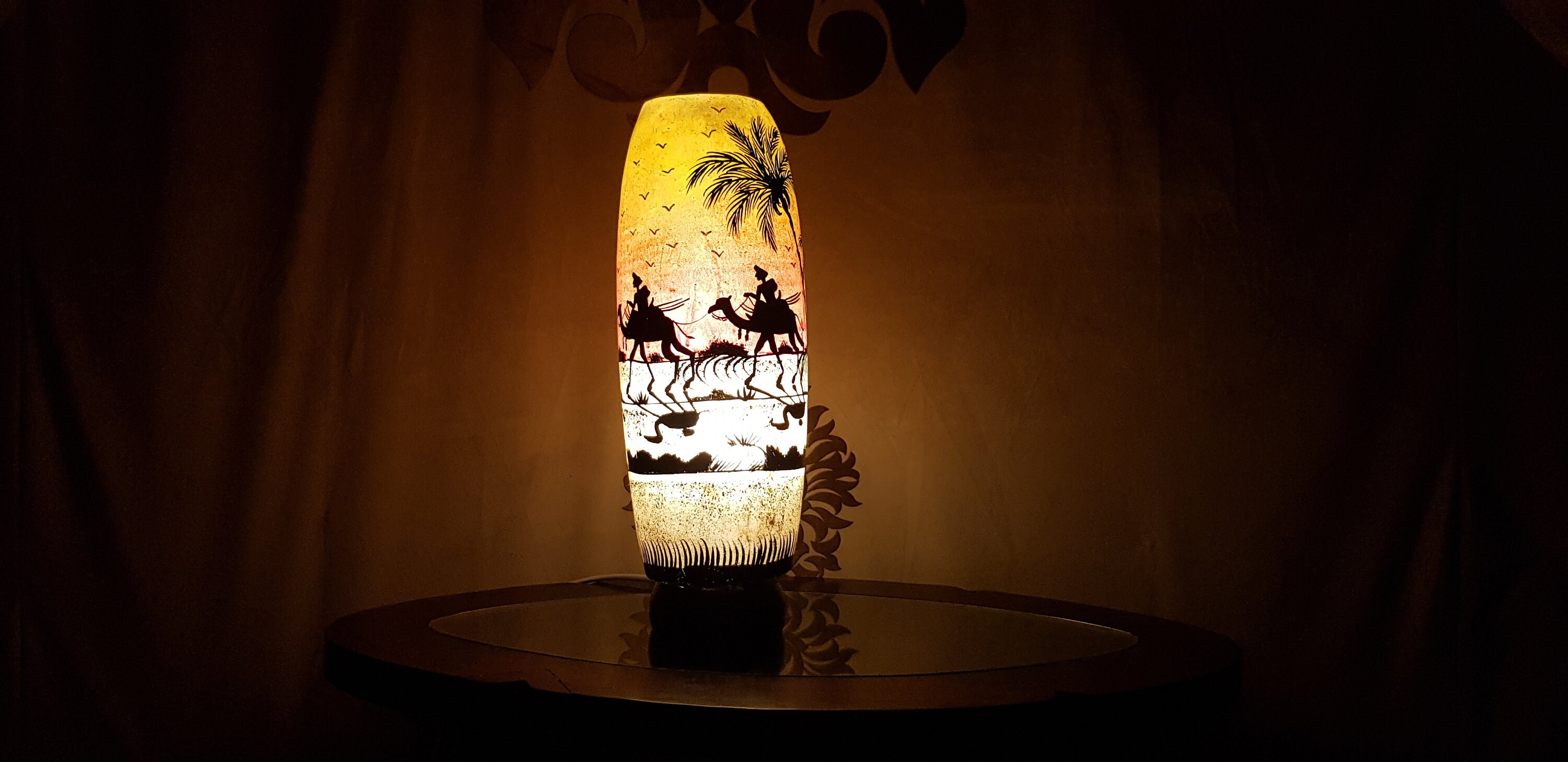 Handmade sunrise lamp shades non breakable. Etsy