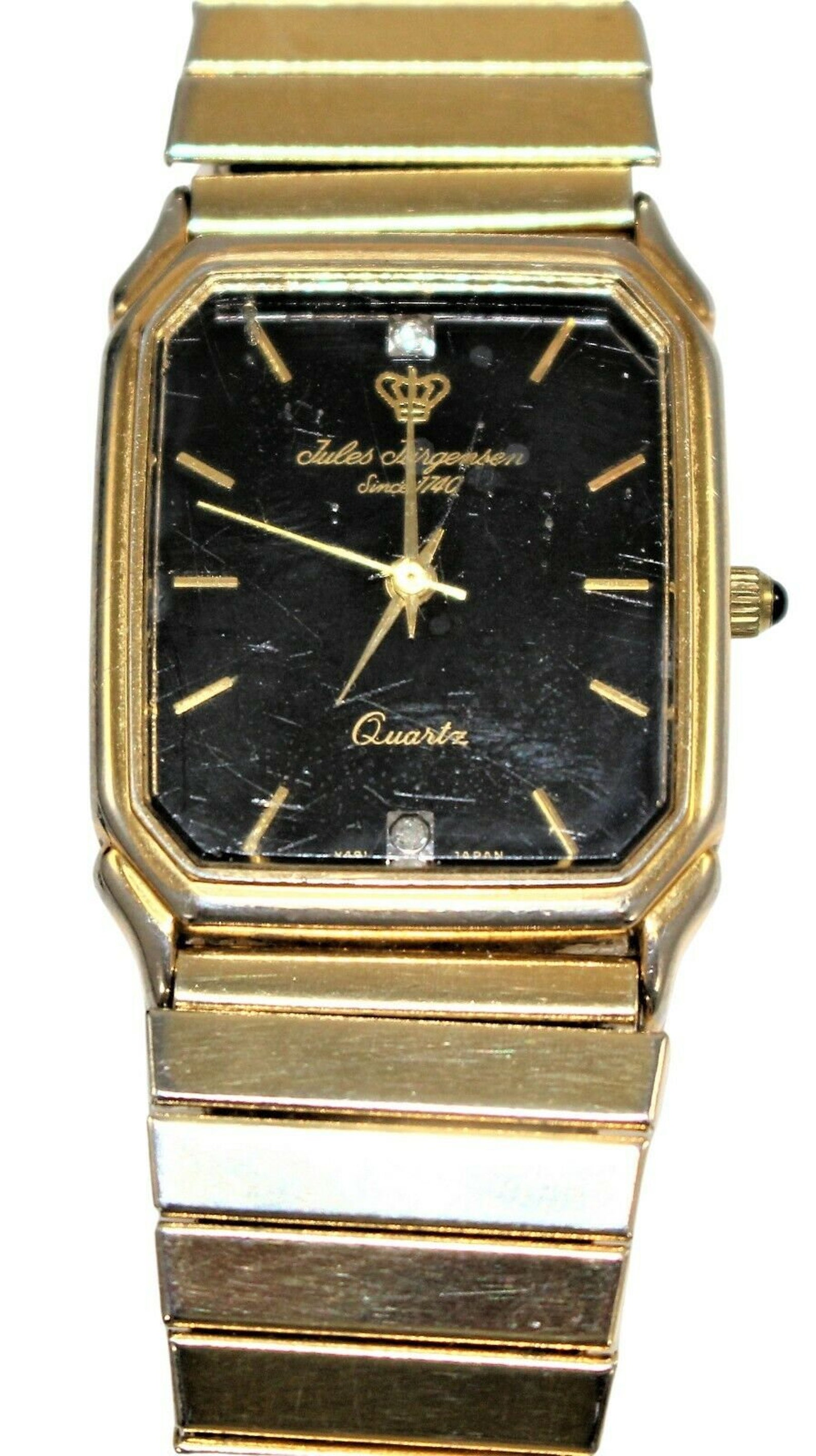 Mens Jules Jurgensen Watch Vintage 2x Diamond Quartz Watch Etsy