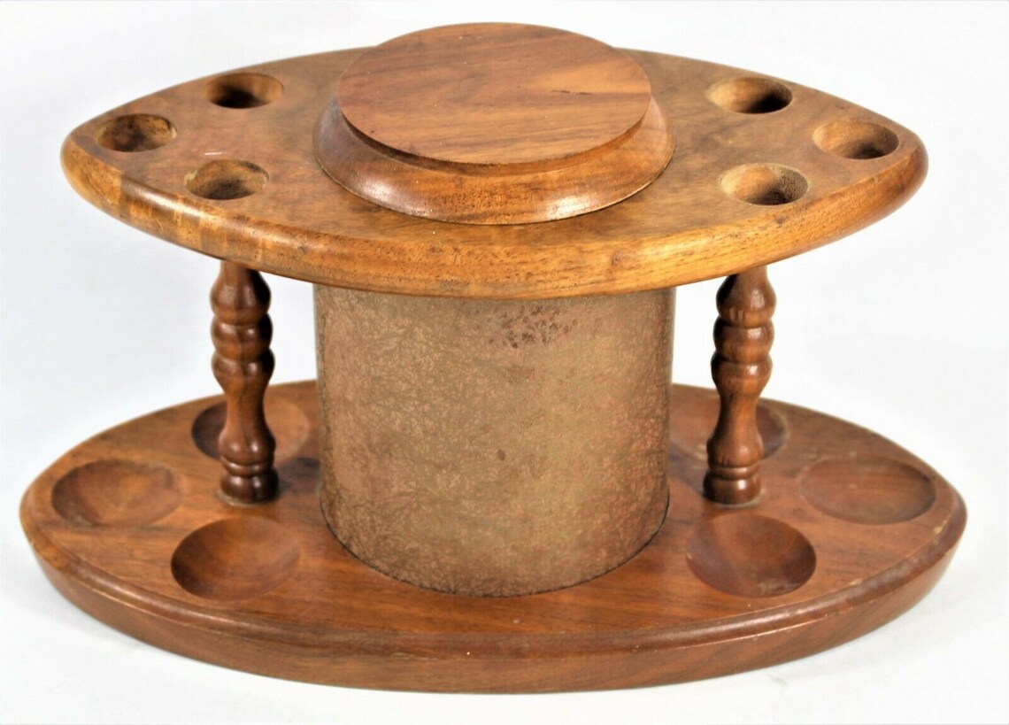 Vintage Fairfax Wooden 6 Pipe Holder Stand Display Tobacco Etsy
