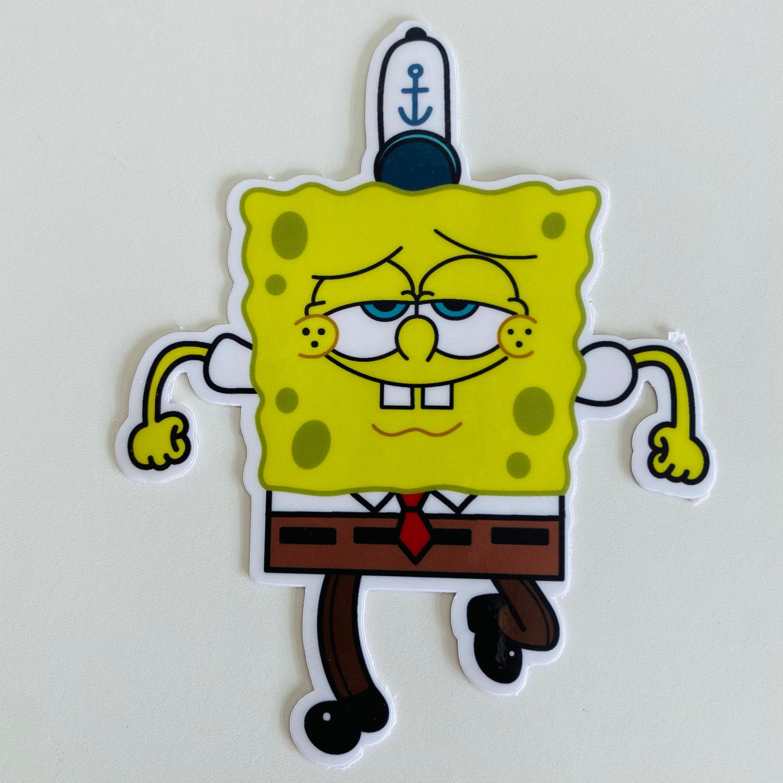 Spongebob Vinyl Laminated Waterproof Sticker Spongebob Etsy