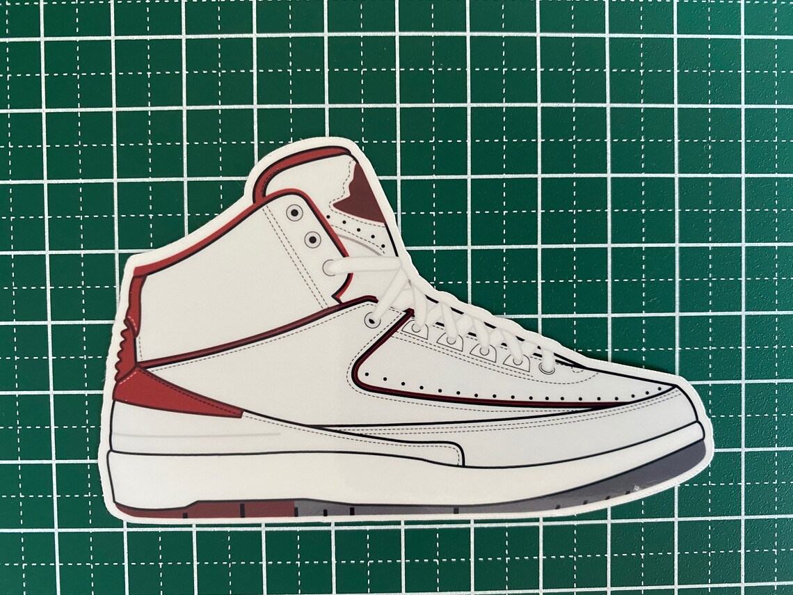 Air Jordans 2 Vinyl Laminated Waterproof Sticker Sneaker Etsy UK
