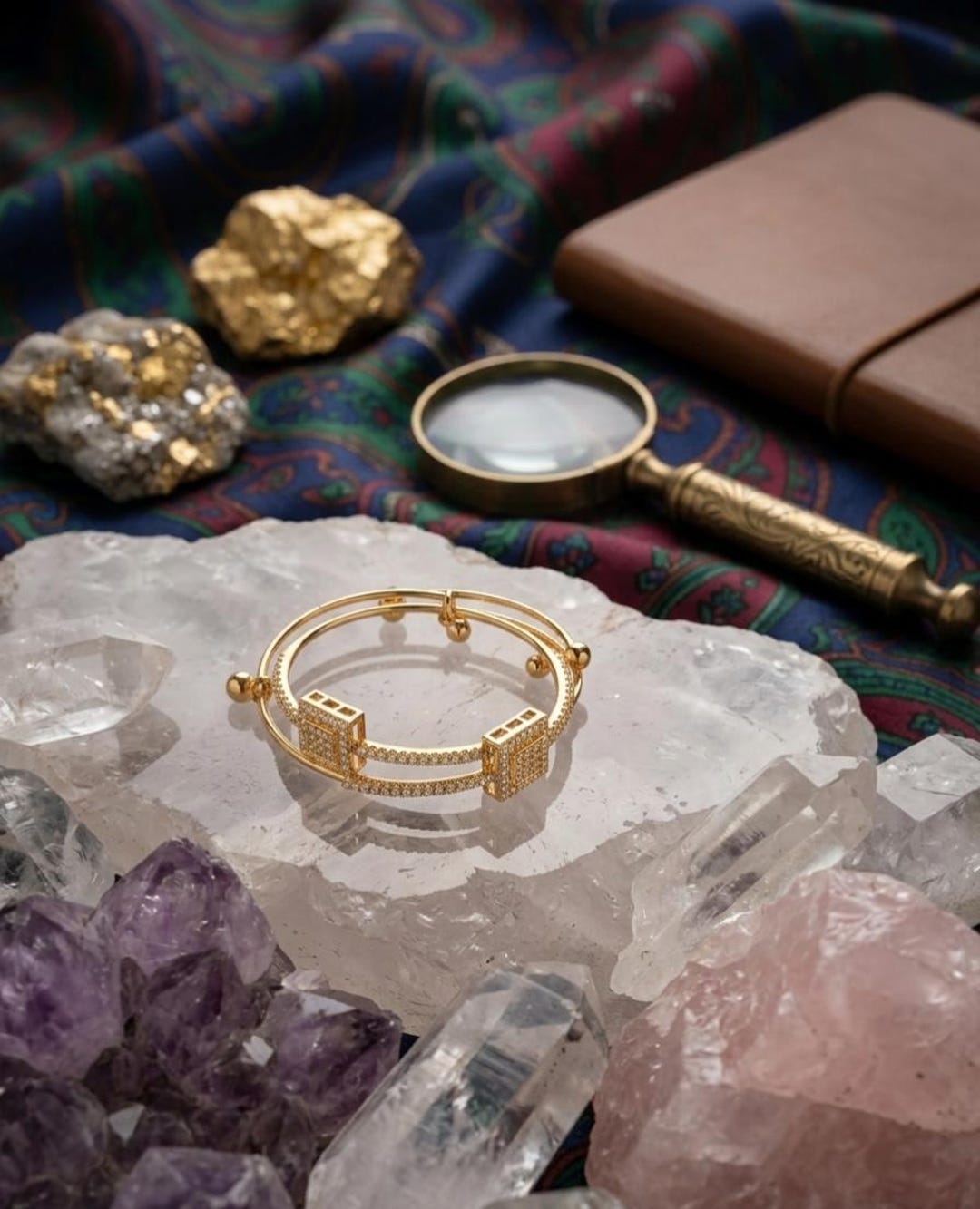 Dainty Square Bangles Set | Gold Plated Geometric Zircon Bracelets - Etsy