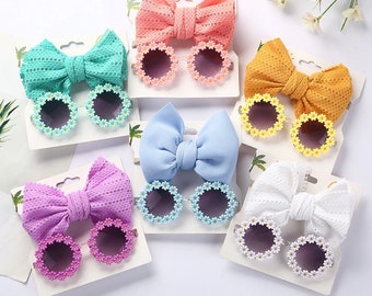 Baby and Toddler Sunglasses & Bow Set