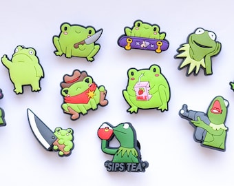 Happy Frog Croc Charms Clog Decoration - Charms for your Crocs - Croc Accessories. Jibbitz