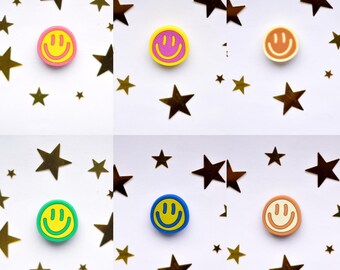 Cute Wavy Smiley Face Happy Shoe Charms - Charms for your Crocs - Croc Accessories. Jibbitz Smile