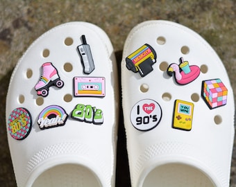 Funky Retro 80s 90sThemed Shoe Charm - Charms for your Crocs - Croc Accessories. Jibbitz