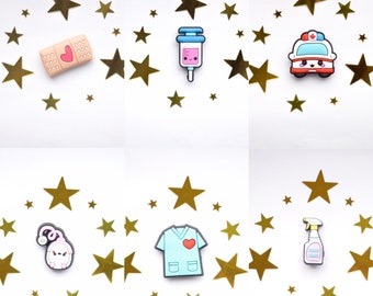 Medical Hospital gear Croc Shoe Charms clogs pins Sneaker Accessories shoe charm jibbitz for crocs