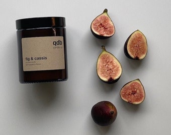 Fig and cassis soy wax candle