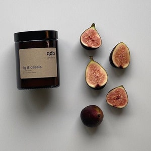 Fig and cassis soy wax candle