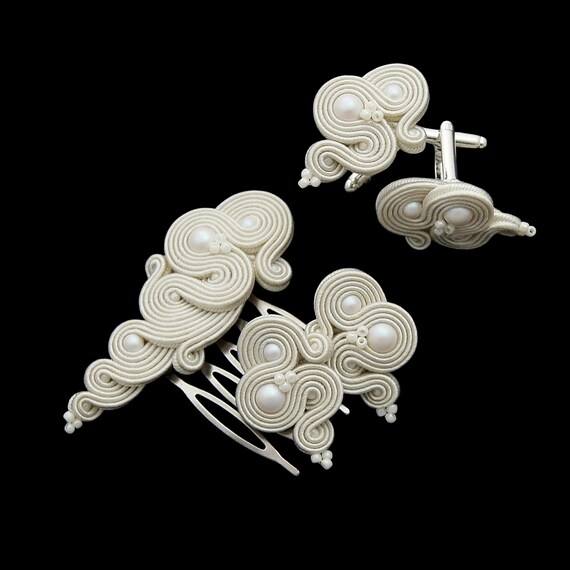 Ensemble de mariage Soutache 'midiro pearlescent | Etsy