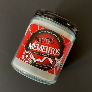 Depths of Mementos Candle and Wax Melts | Persona 5 Inspired 6 oz Parasoy Candle and 2.75 oz Wax Melts