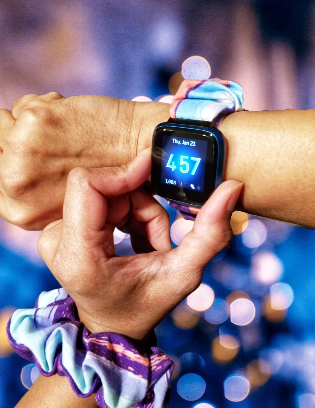 Fitbit scrunchie bands sales