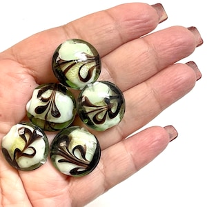 Lampwork Beads, Lampwork Glass Beads, Murano Glass Beads, Venetian Glass Beads, Silver Foil Beads, Handmade Glass Beads, Jewelry Supplies
