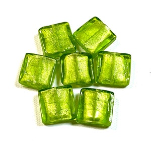 10 PCs Lampwork Beads, Focal Beads, Murano Glass Beads, Venetian Glass Beads, Silver Foil Beads, Handmade Glass Beads, Vintage Beads