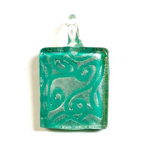 1 PC Lampwork Pendant, Focal Beads, Lampwork Glass Beads, Murano Glass Beads, Venetian Glass Beads, Silver Foil Beads, Handmade Glass Beads